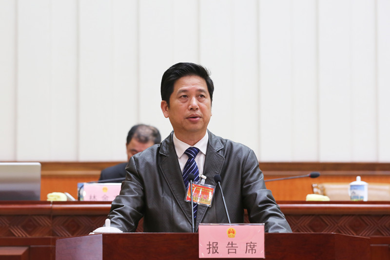 陈延国作关于自治区十二届人大六次会议主席团